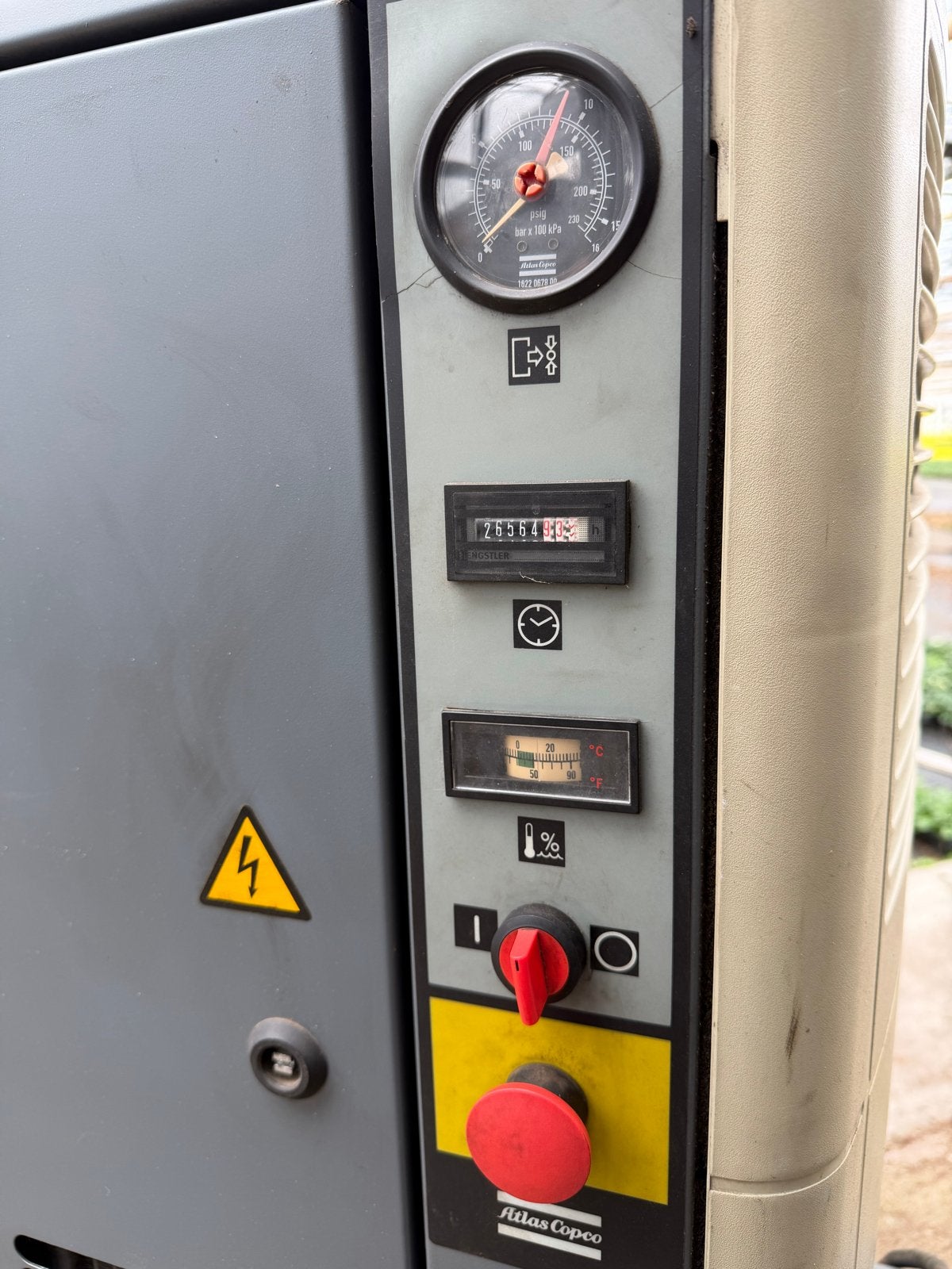 Atlas Copco GX11FF Luchtcompressor met drukvat, Ophalen, Gebruikt, 800 liter/min of meer, 6 tot 10 bar