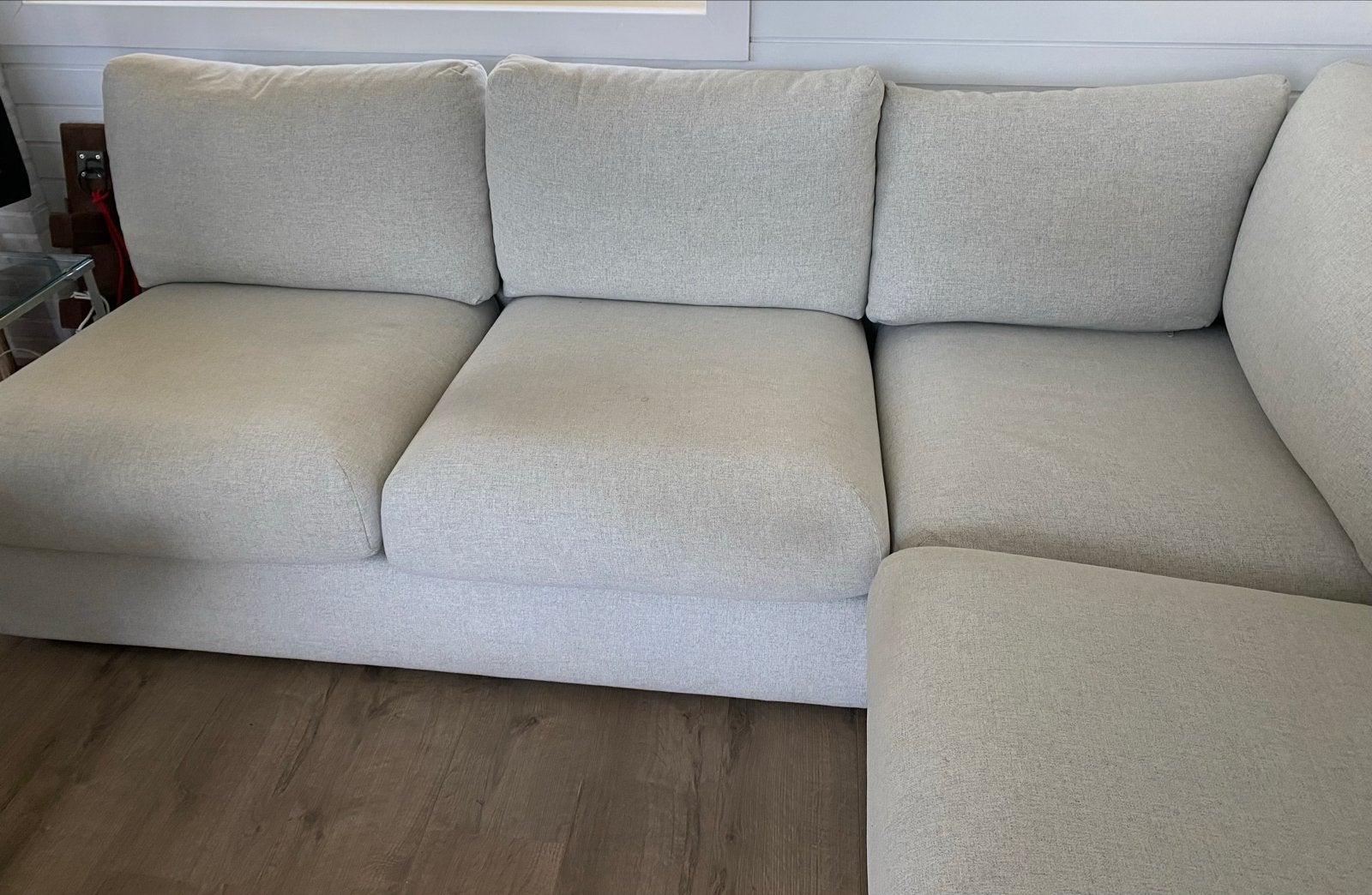 IKEA Vimle bankstel - Gunnard beige - Bieden mag!, 100 tot 125 cm, Hoekbank, 300 cm of meer, Ophalen of Verzenden
