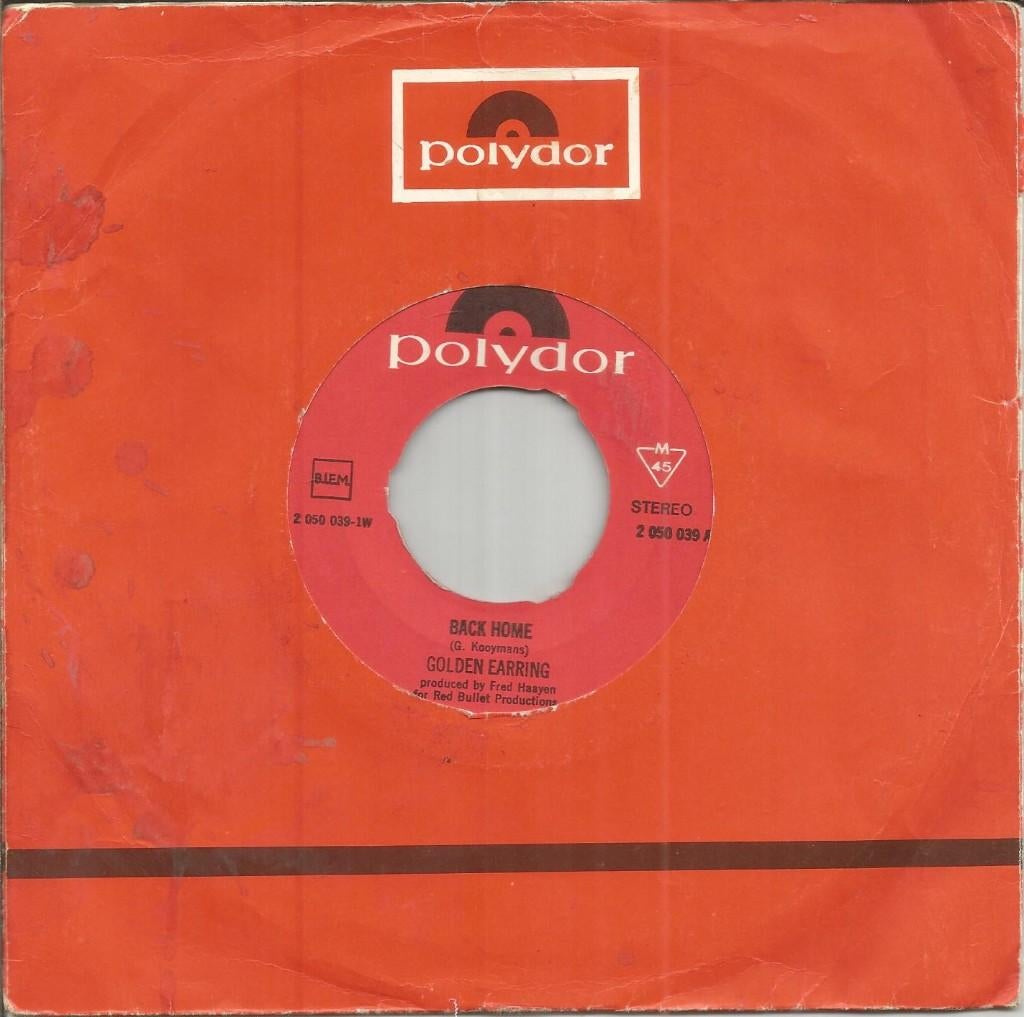 Golden Earring – Back Home (1970), Cd's en Dvd's, Vinyl Singles, Gebruikt, Single, Ophalen of Verzenden, Rock en Metal