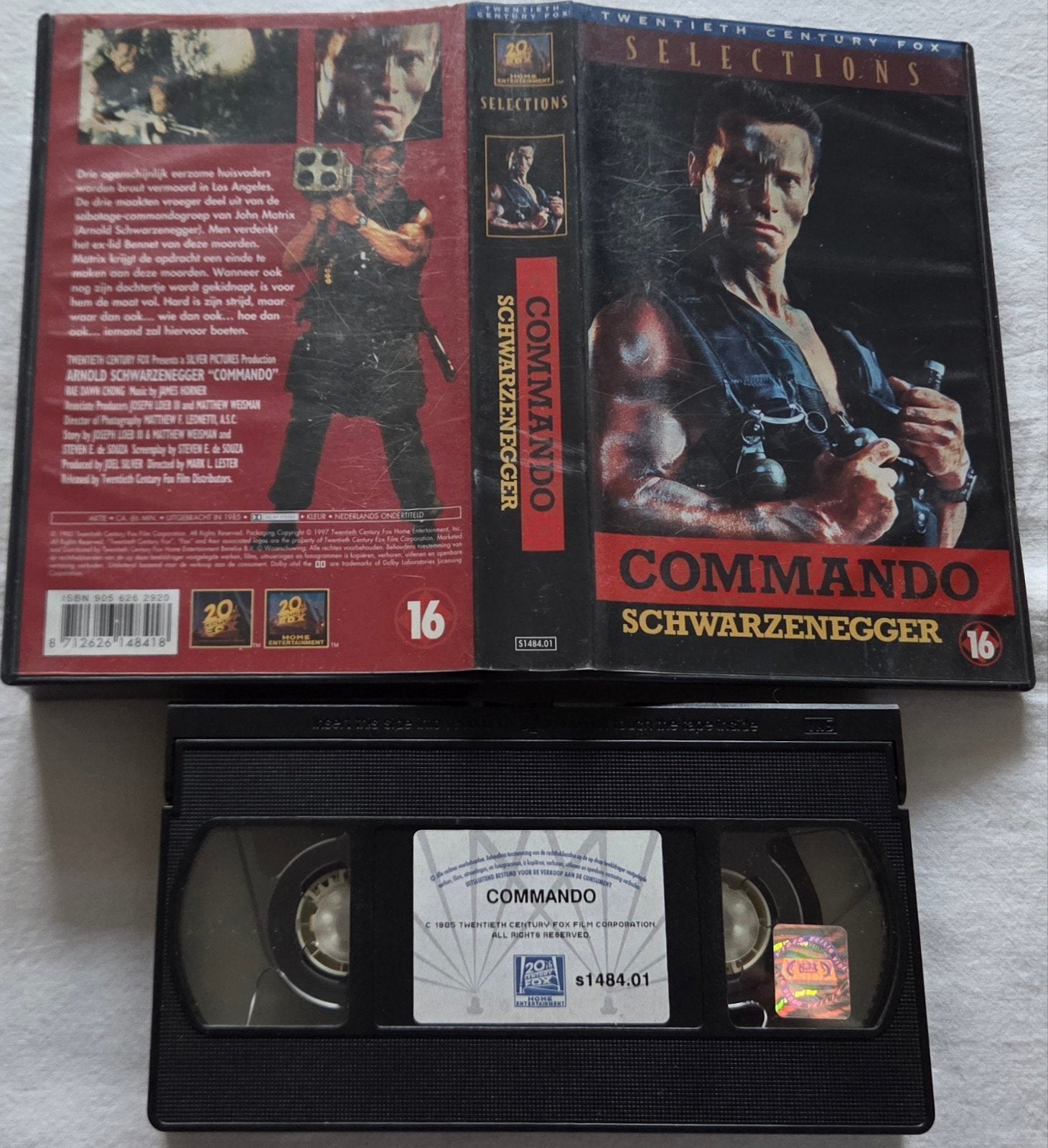 Schwarzenegger Commando VHS Actie, Vanaf 16 jaar, Ophalen of Verzenden, Gebruikt, Actie en Avontuur