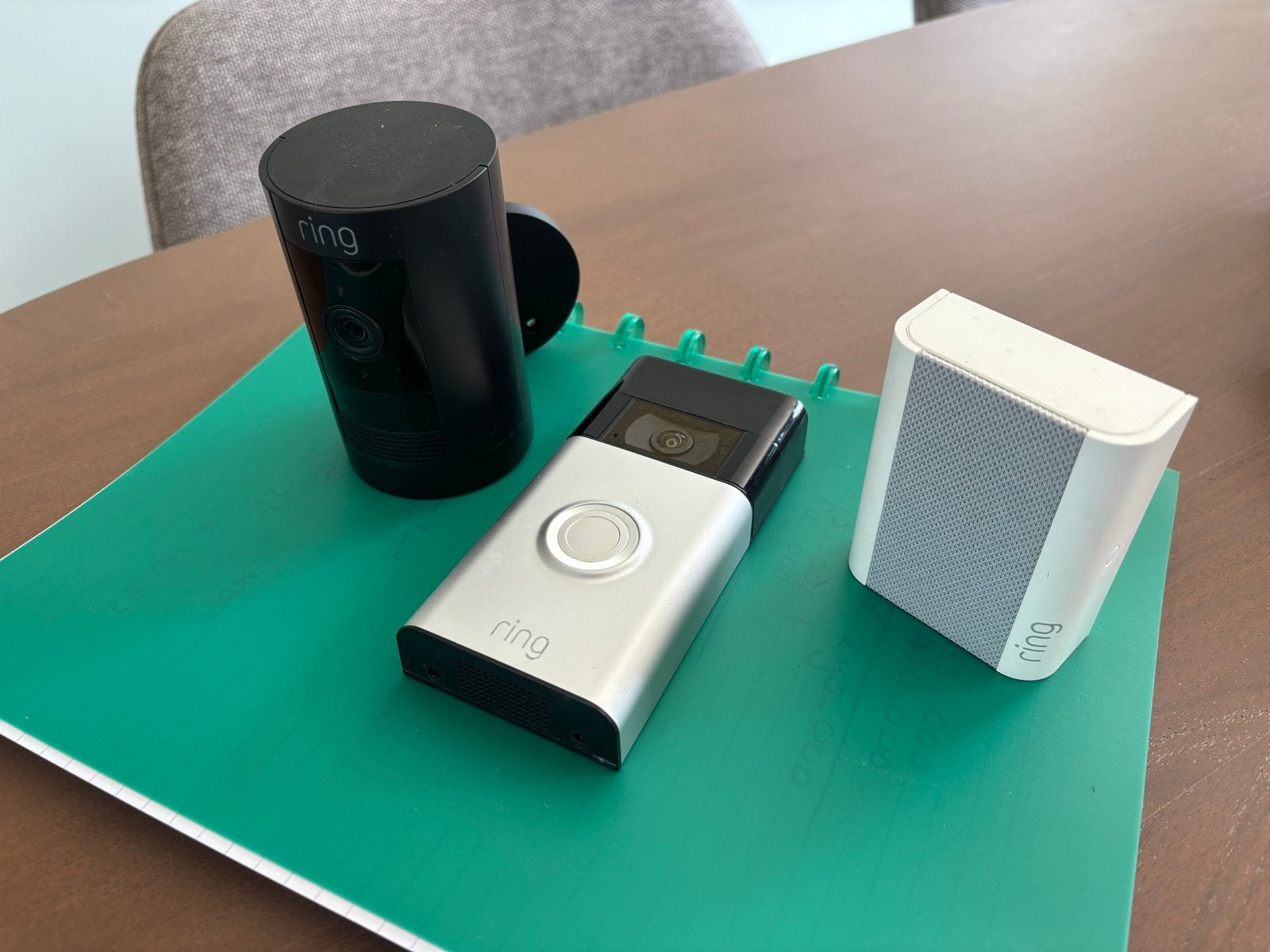 Ring Video Deurbel met Chime en Buitencamera, Huis en Inrichting, Deurbellen, Ophalen, Bewegingsdetectiesensor, Zo goed als nieuw