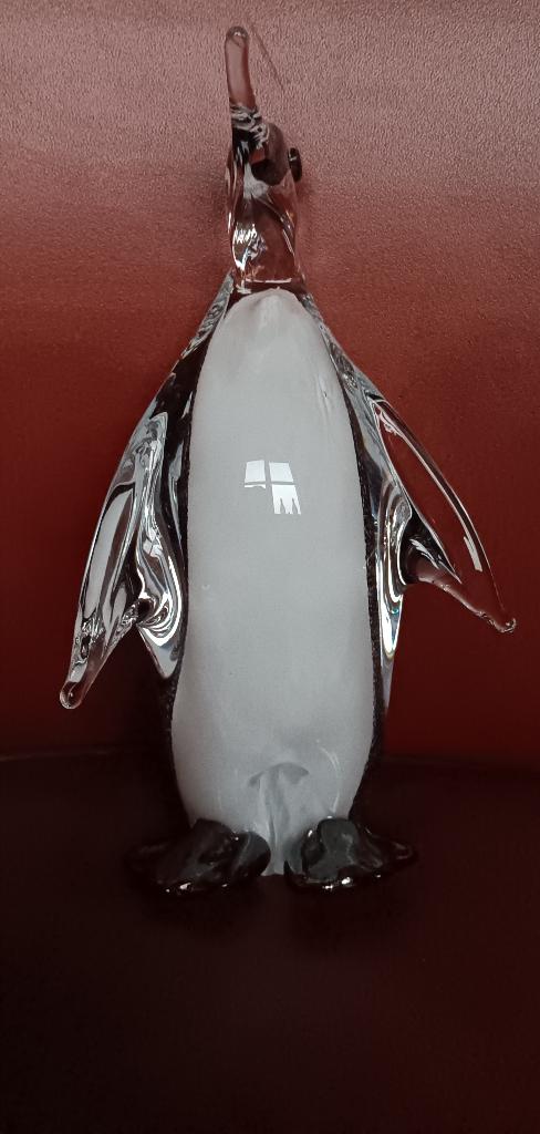 Glazen Pinguïn Beeldje - Decoratief Kunstobject, Ophalen of Verzenden, Zo goed als nieuw, Kristal, Beeldje(s)