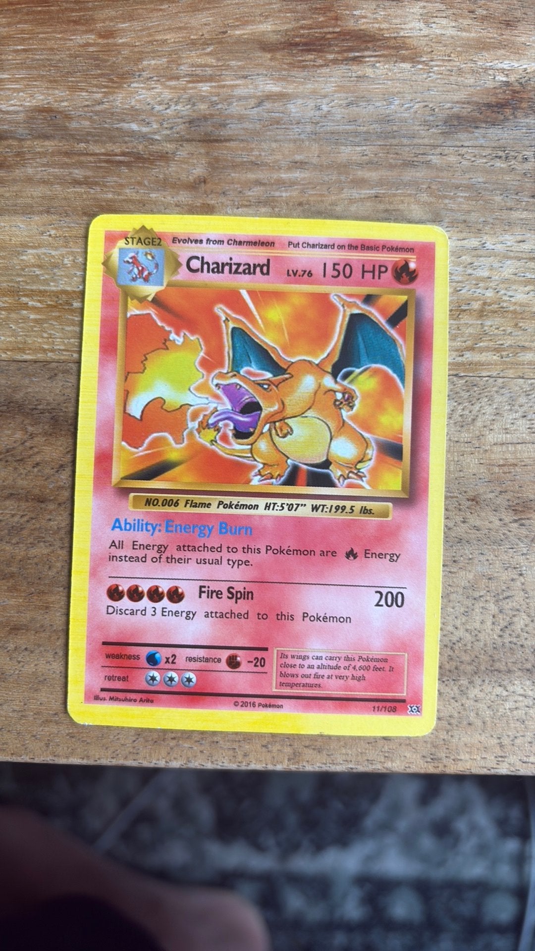 Charizard 11/108 – XY Evolutions – Holo – 2016, Ophalen of Verzenden, Zo goed als nieuw