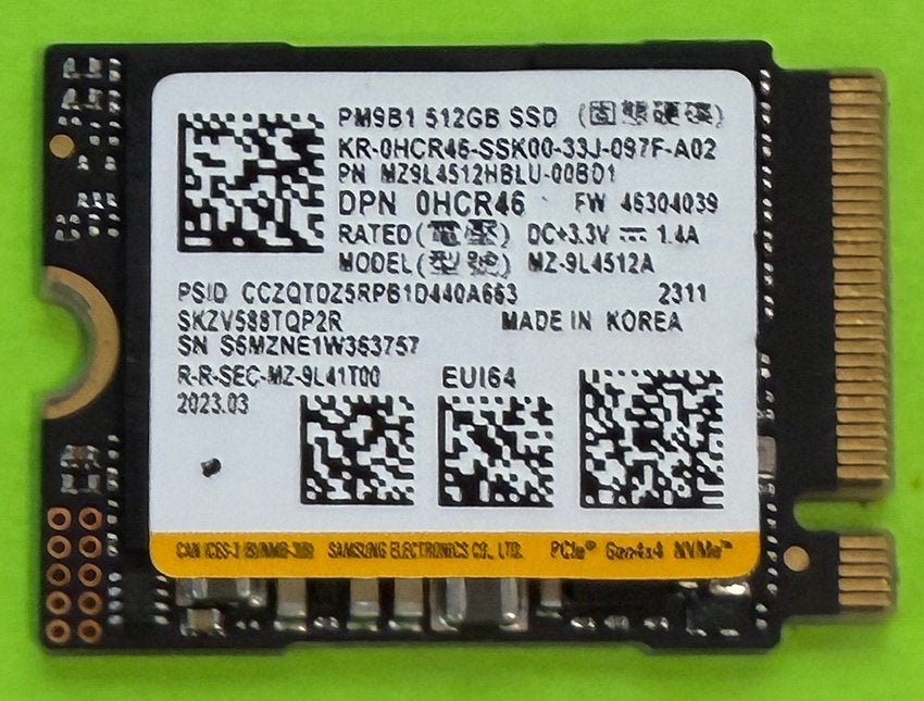 Samsung PM9B1 PCIe NVMe 512GB SSD, Computers en Software, Harde schijven, Ophalen, Intern, 512GB, SSD