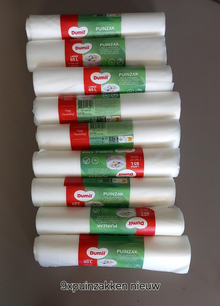 Te koop Nieuwe puinzakken+ deurstoppers tegen stof, Doe-het-zelf en Verbouw, Overige Doe-het-zelf en Verbouw, Ophalen of Verzenden