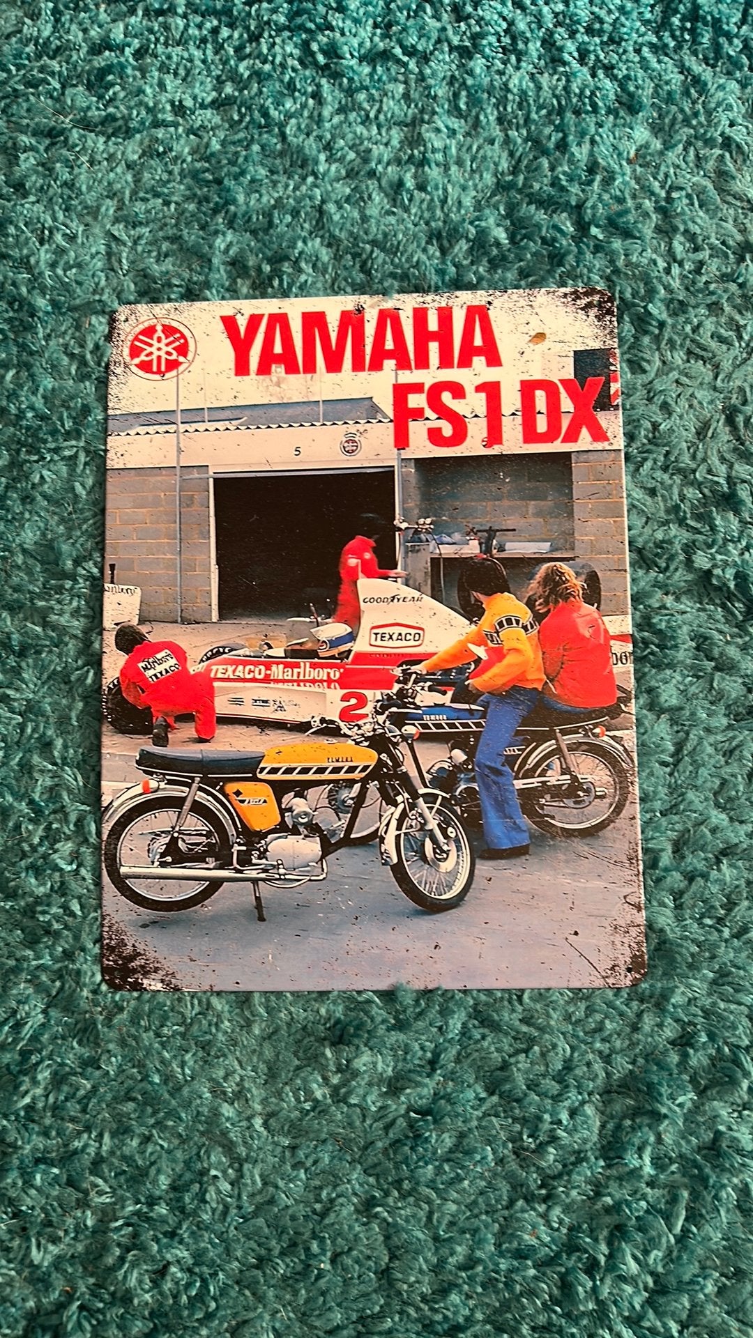 Yamaha fs1 blikken bord 40x30, Fietsen en Brommers, Ophalen of Verzenden, Zo goed als nieuw, Yamaha