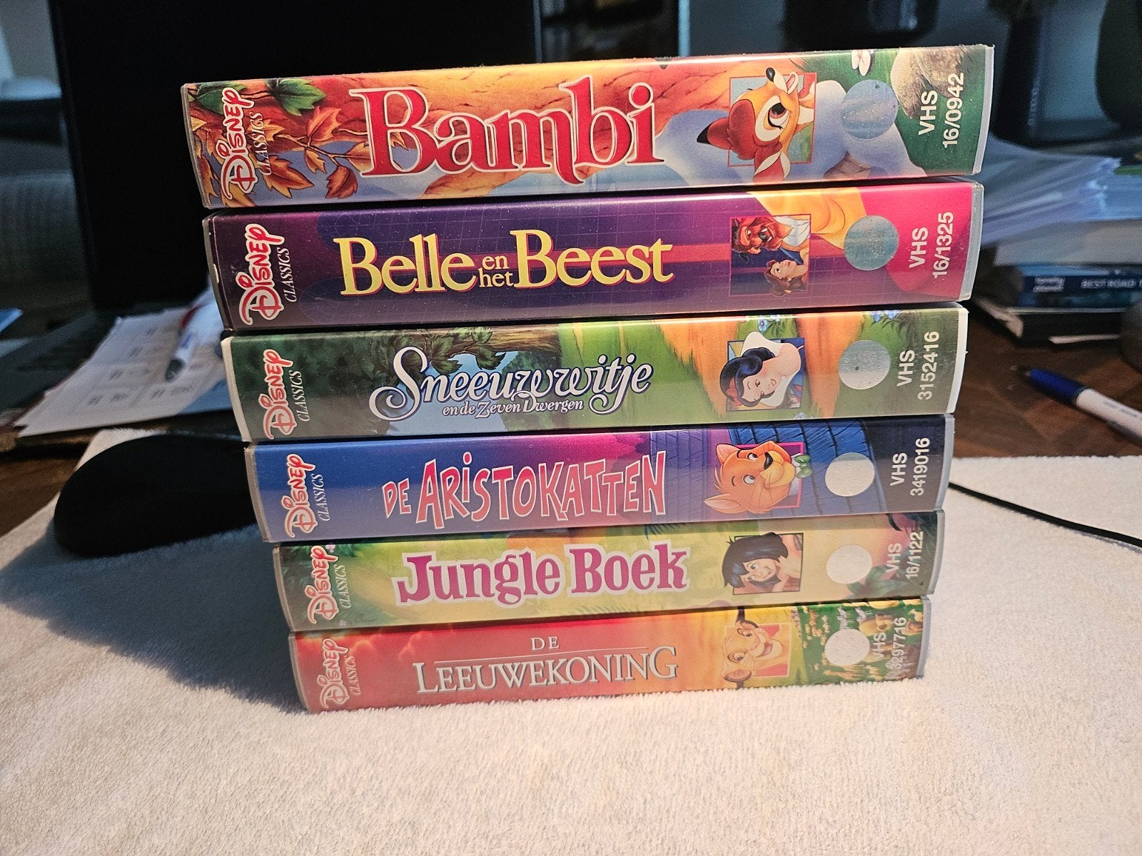 Bundel van 6 originele Disney VHS video's, Alle leeftijden, Kinderfilm, Zo goed als nieuw, VHS