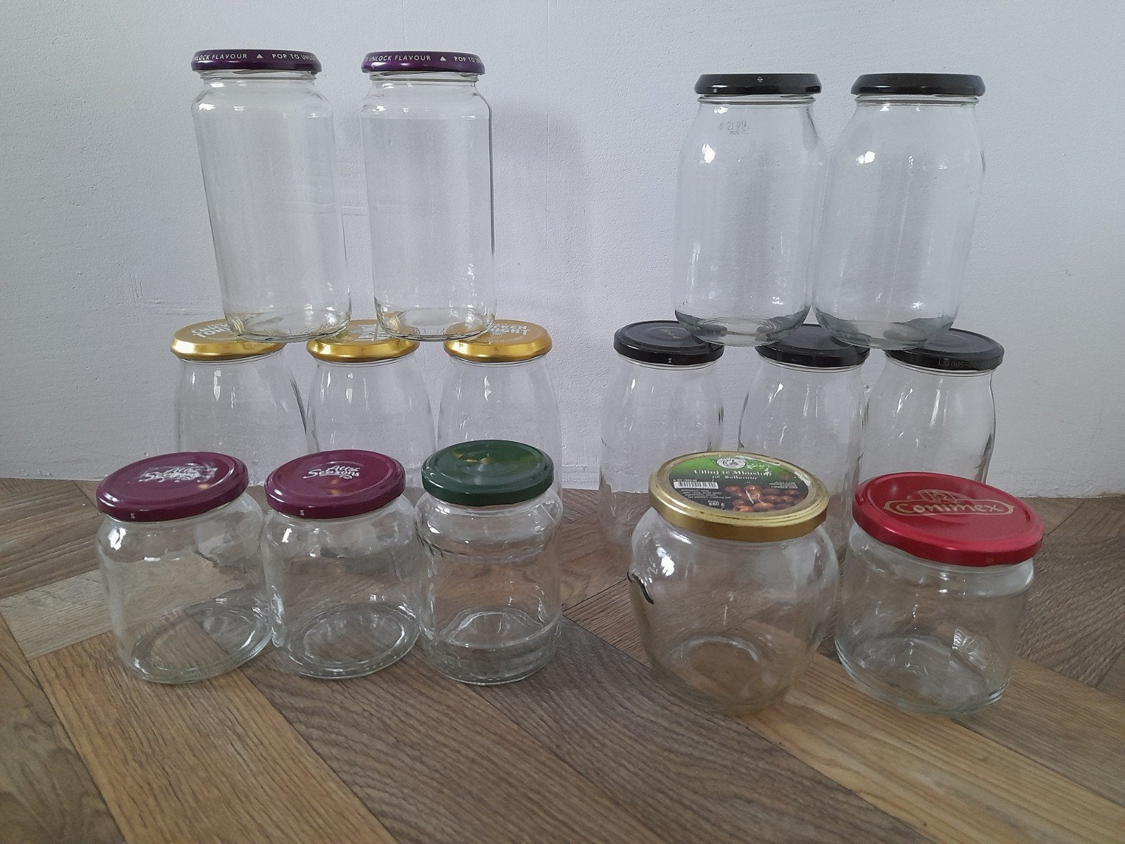 15 lege inmaakpotten inmaakpotjes RUILEN tegen iets lekkers, Ophalen, Glas, Pot, Bus of Blik