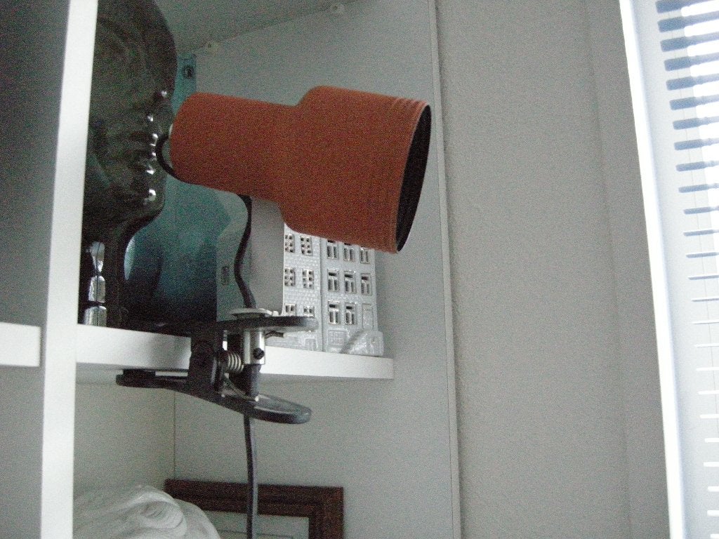 Spot met klem knijplamp retro vintage Herda - nieuwst., Ophalen, Zo goed als nieuw, Metaal, E27 (groot)