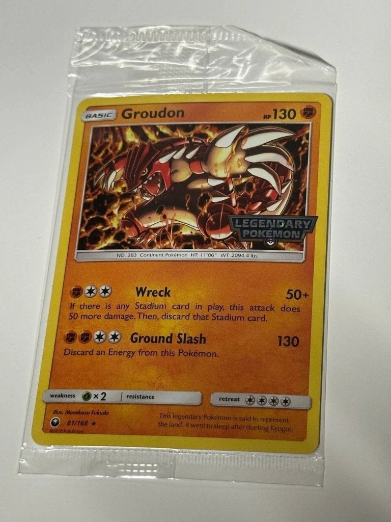 pokemon promo groudon holo legendary pokemon sealed, Ophalen of Verzenden, Zo goed als nieuw, Losse kaart, Foil