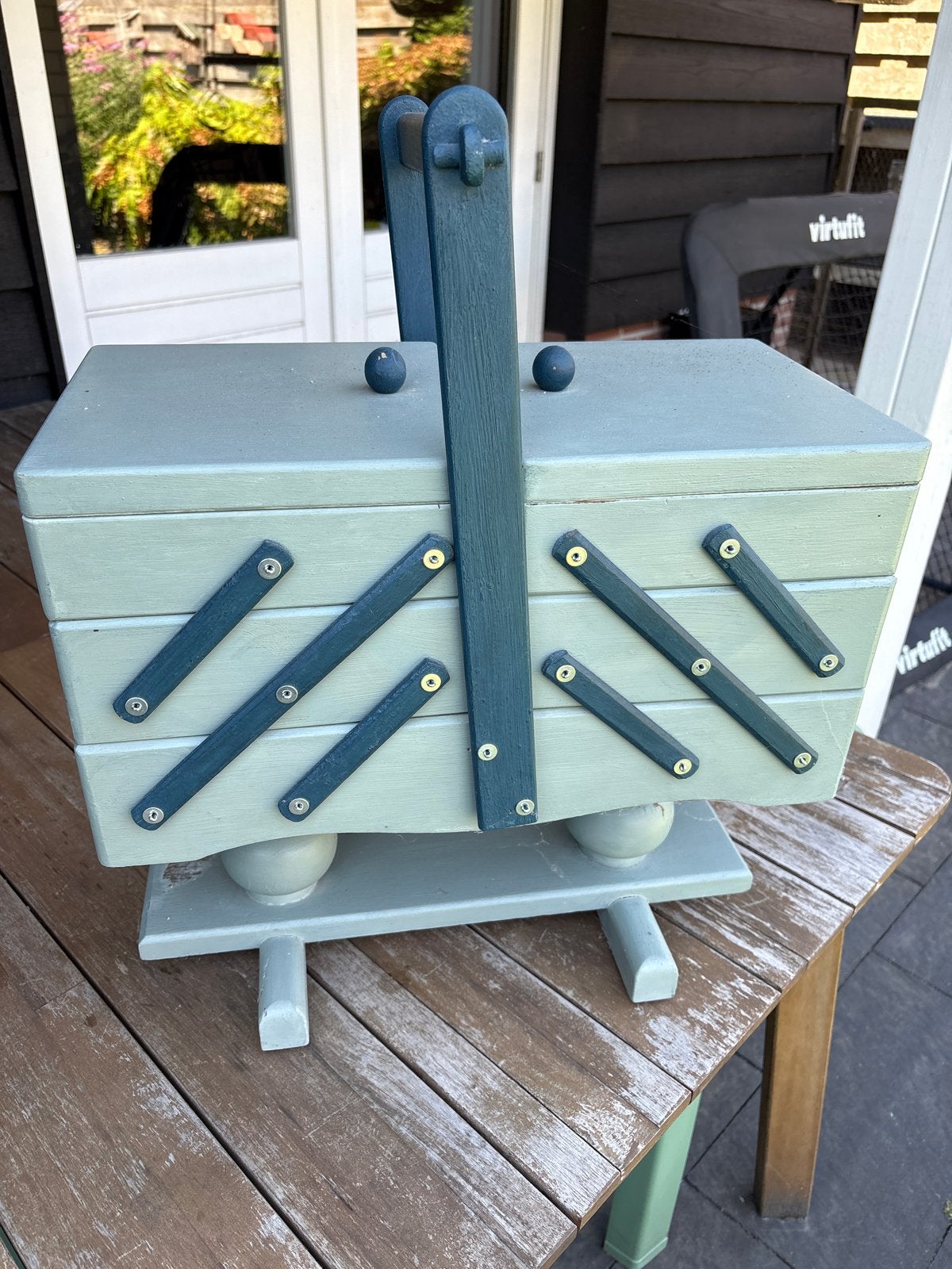Vintage Naaibox / Naaikistje - Hout, Ophalen, Gebruikt, Overige typen