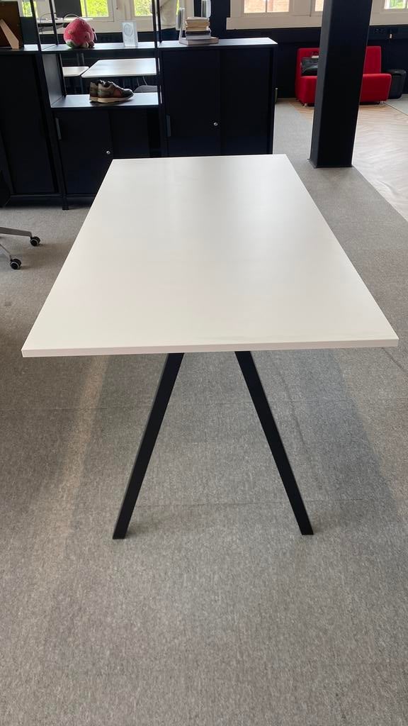 TROTTEN bureaus – wit/antraciet (160x80) - 9 stuks, Huis en Inrichting, Bureaus, Ophalen, 160 cm, Hout, Zo goed als nieuw