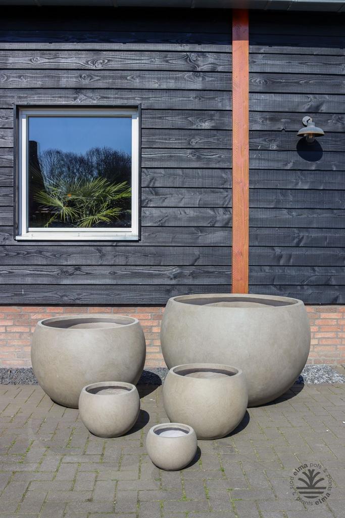 Groot assortiment Fiberstone potten, Tuin en Terras, Overige materialen, 100 cm of meer, Rond, Nieuw