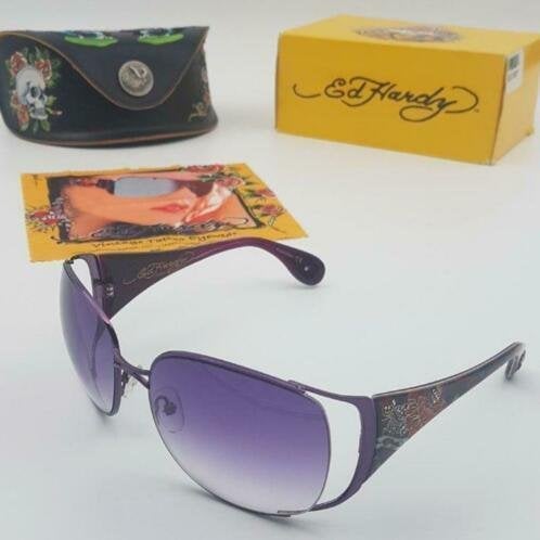 Zonnebril Ed Hardy EHS-Lola Spur 61-19-120, Overige merken, Zonnebril, Paars, Nieuw