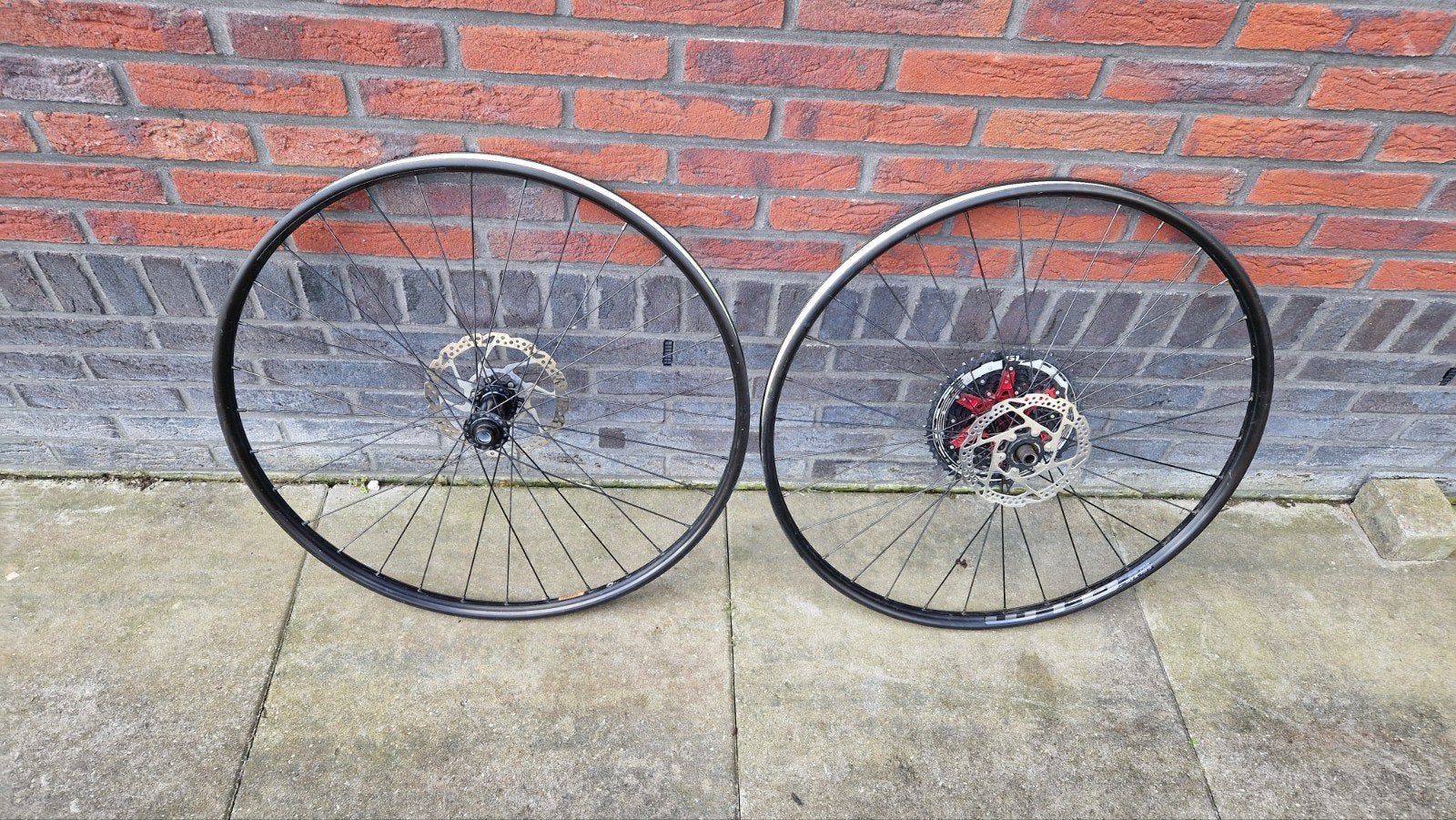 Velgen WTB i23 met schijfremmen en casette, Fietsen en Brommers, Fietsonderdelen, WTB, Gebruikt, Gravelbike, Aluminium