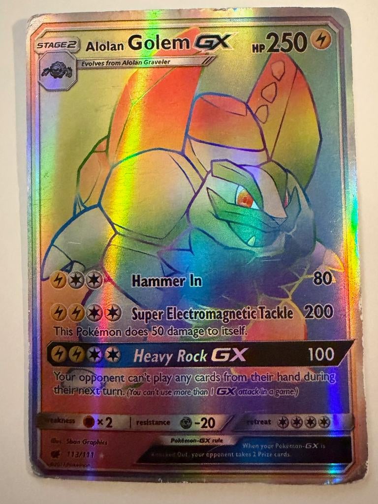 Alolan Golem-GX 113/111, Ophalen of Verzenden, Zo goed als nieuw, Losse kaart