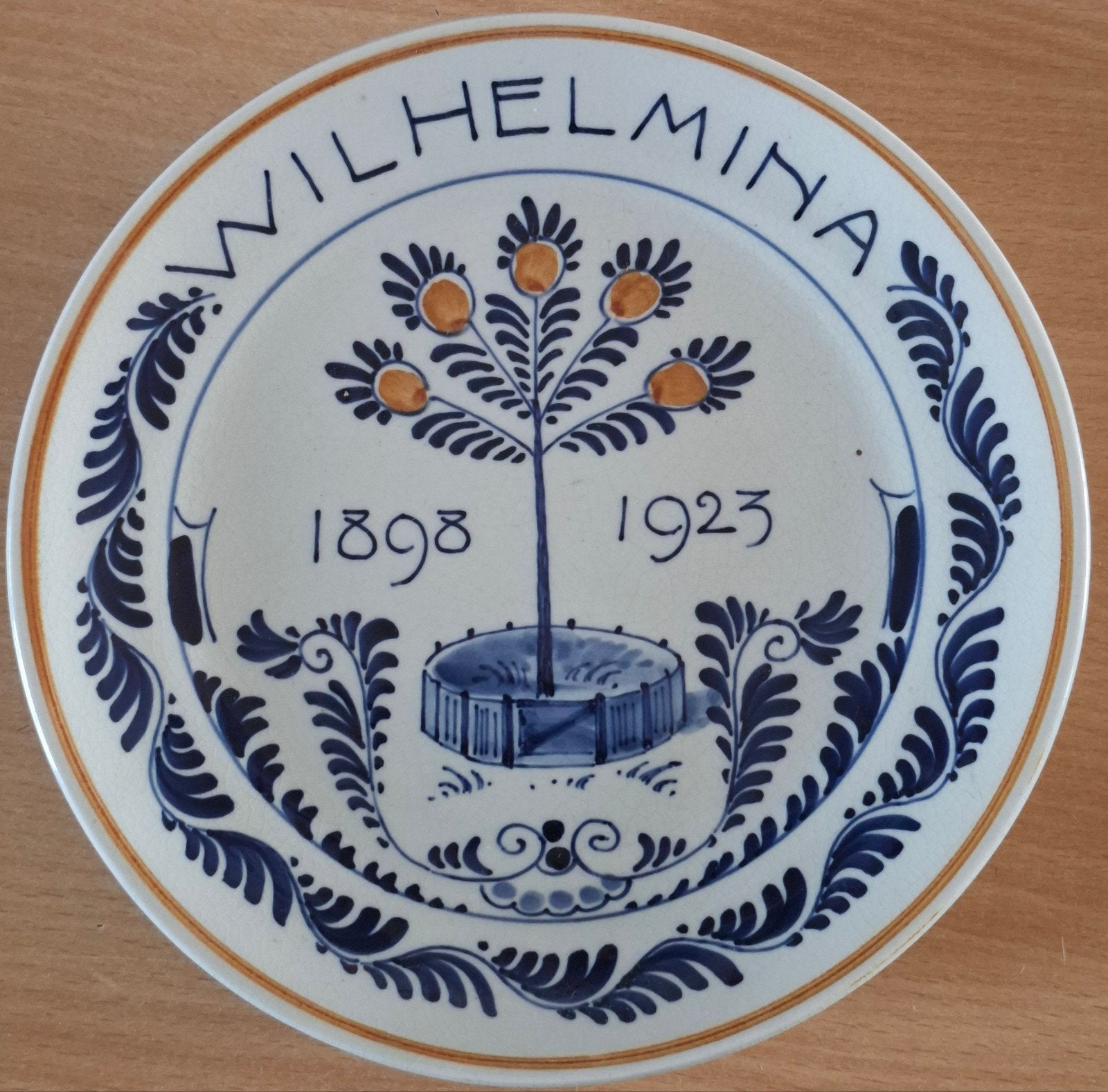 Porcelyne Fles. Wandbord. Herdenkingsuitgave.  1898-1923., Ophalen, Zo goed als nieuw, Nederland, Overige typen
