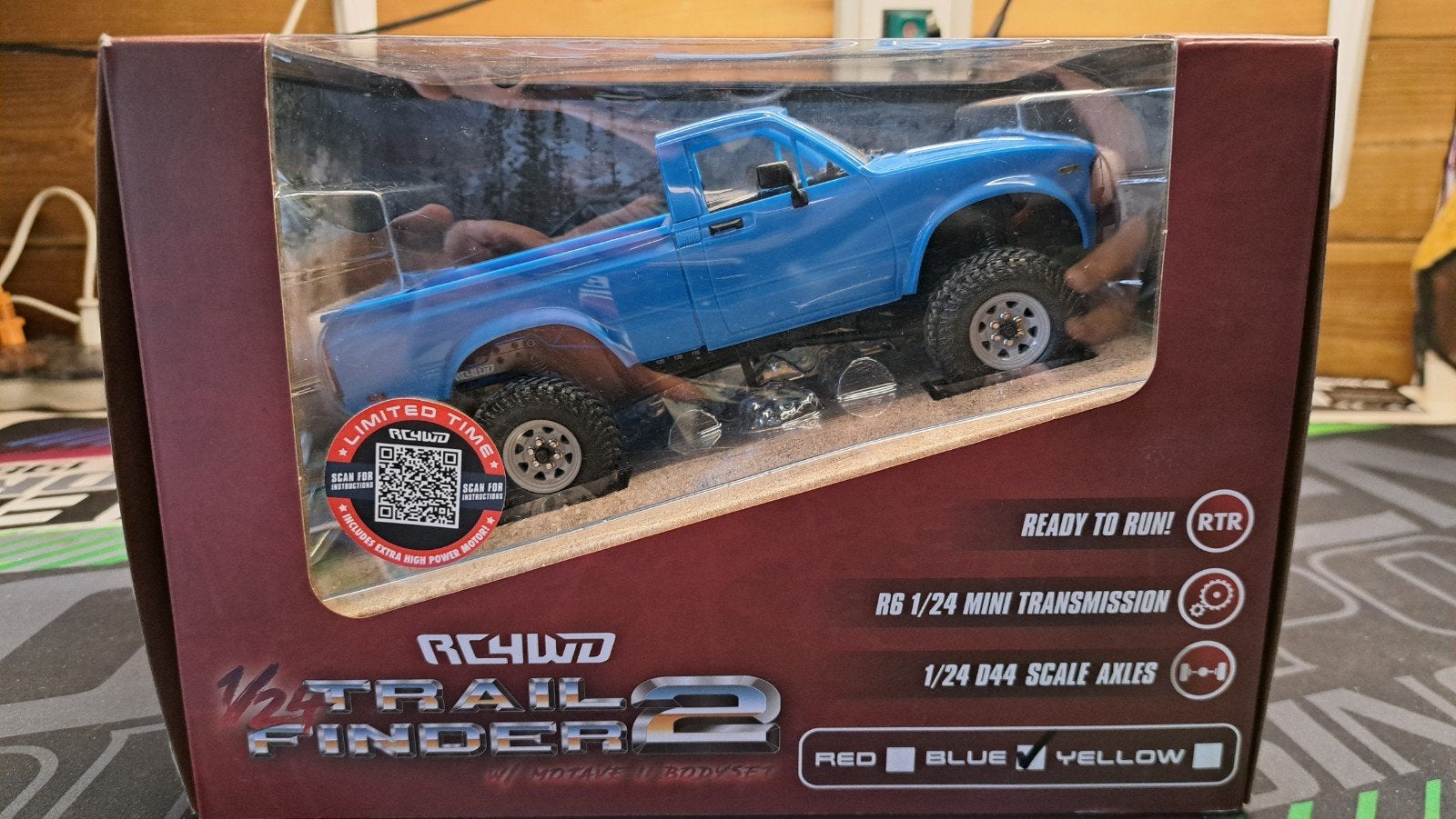 RC4WD Trail Finder 2 Blauw 1/24 RTR RC Auto, Hobby en Vrije tijd, Modelbouw | Radiografisch | Auto's, Elektro, Auto offroad, Nieuw