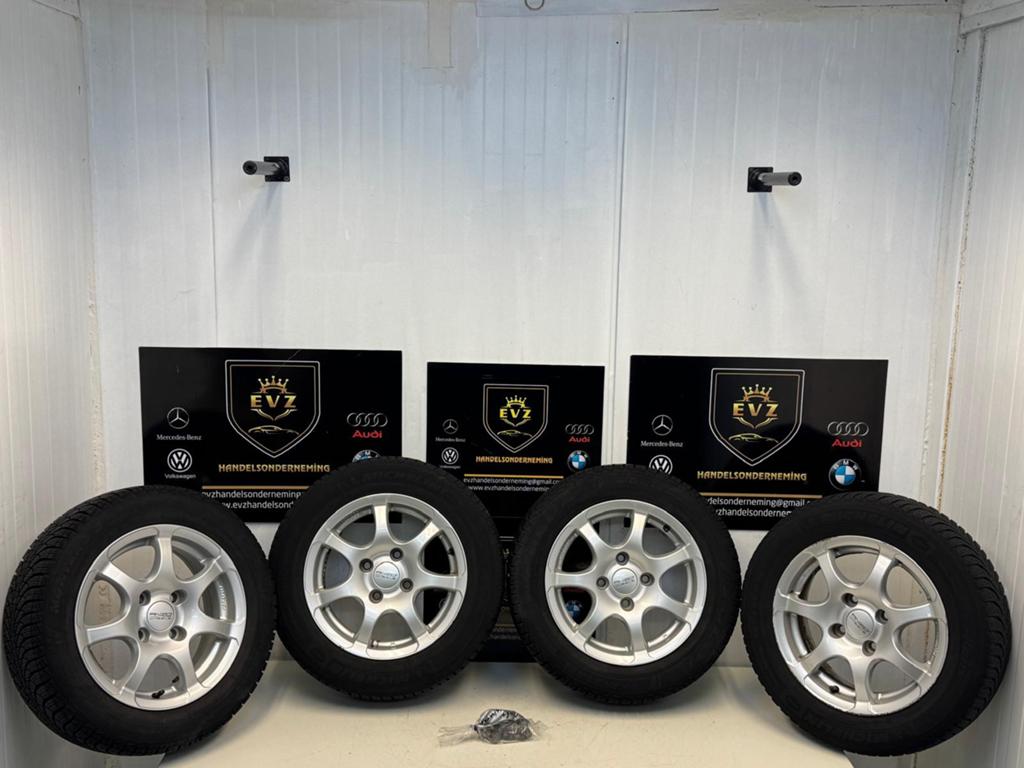 Peugeot 206+ 2010 lichtmetalen velgen met winterbanden 4x108, 14 inch, Gebruikt, Evzhandelsonderneming@gmail.com, C.Huygensstraat 14a