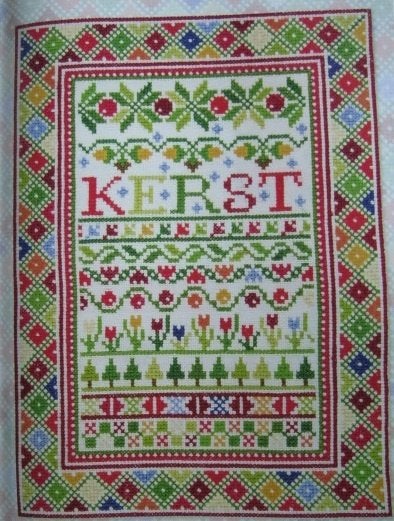 Borduurpatroon  Kerst merklap   nr 8343, Verzenden, Nieuw, Handborduren, Patroon