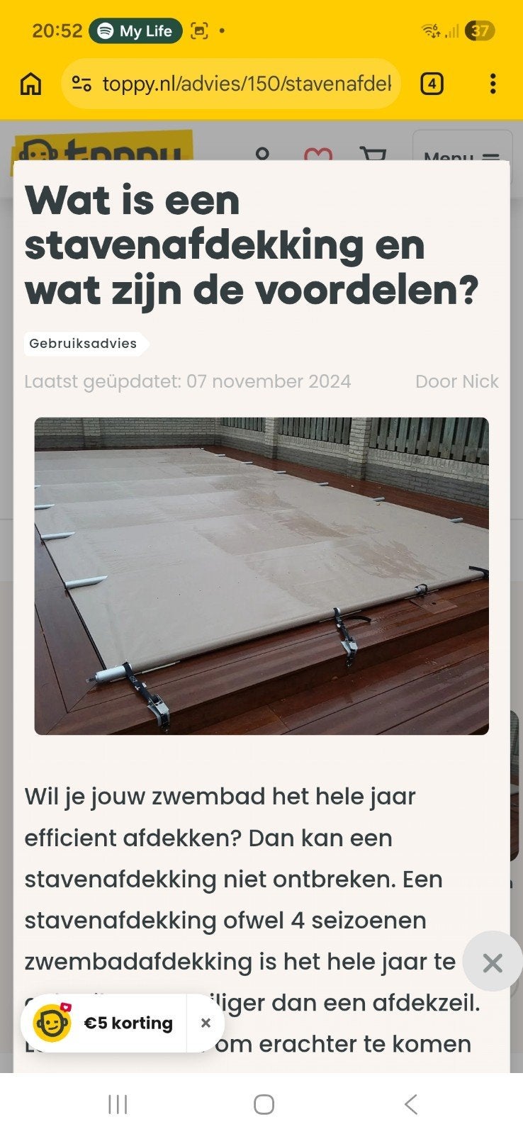 Foto 2 van Veiligheidsafdekzeil zwembad 8x4 mtr met rollTrot automatisc