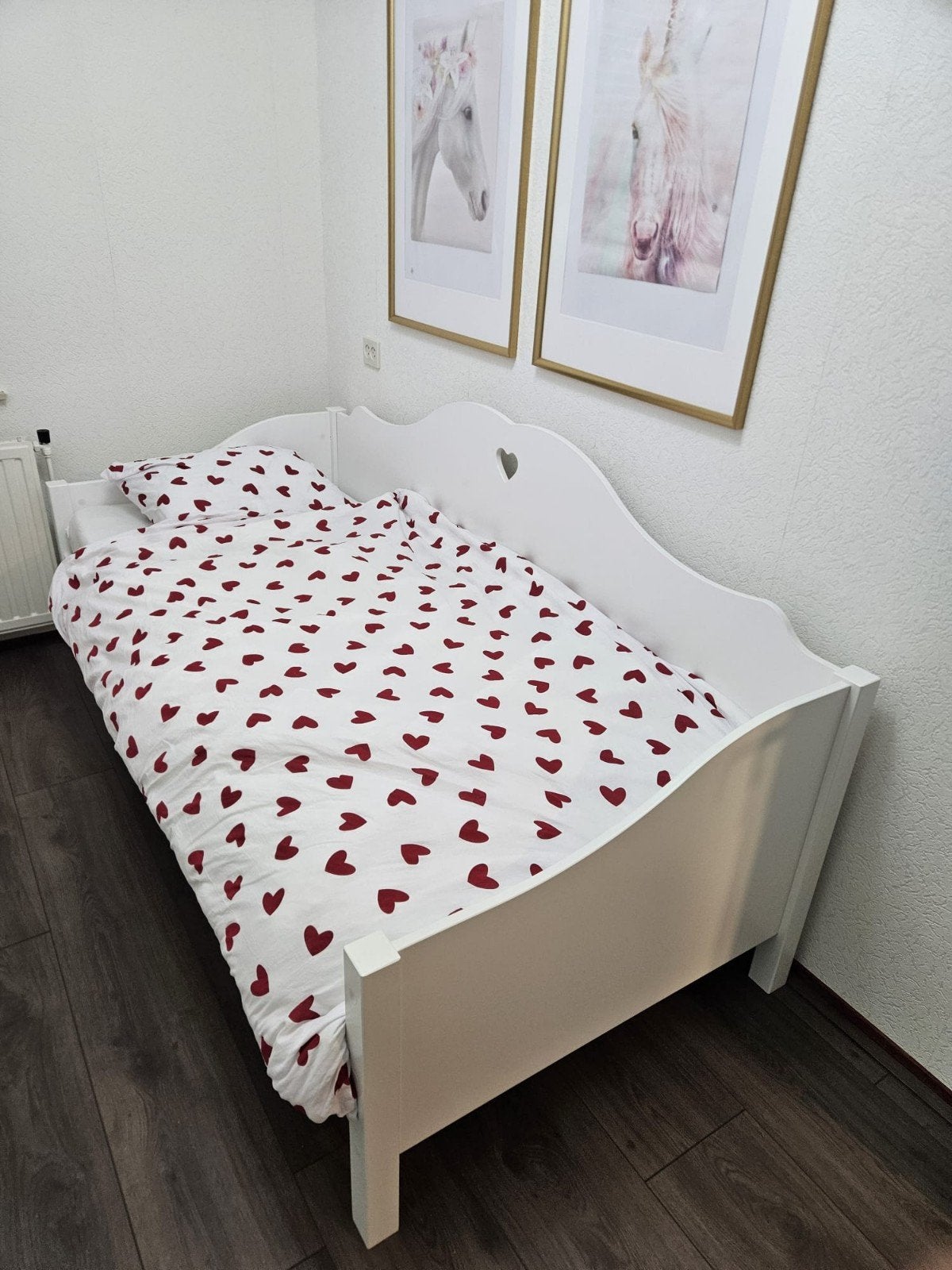 Bedbank en nachtkastje Vipack Amori te koop, 85 tot 100 cm, Zo goed als nieuw, 180 cm of meer, Ophalen