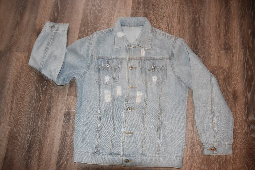 Gave oversized spijkerjas, Kleding | Dames, Jasjes, Kostuums en Pakken, Nieuw, Jasje, Maat 36 (S), Blauw, Ophalen of Verzenden