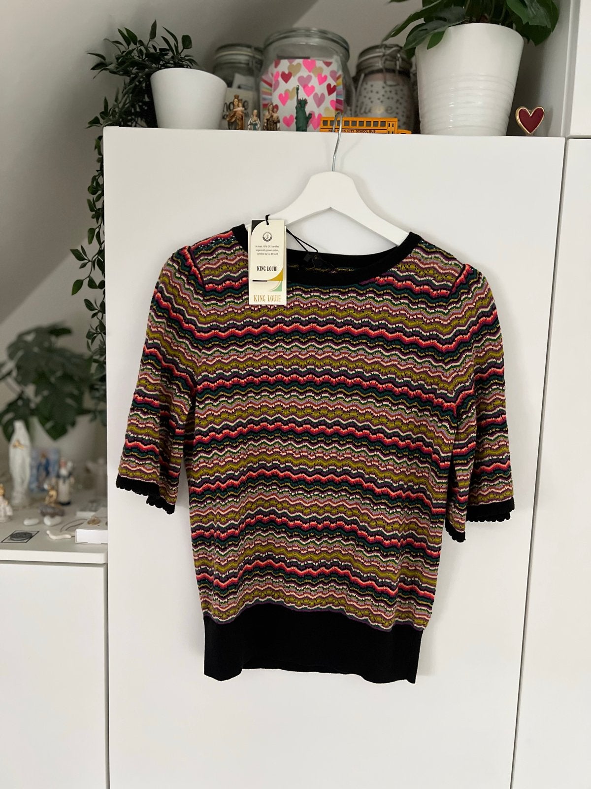 King Louie T-shirt maat S, nieuw met kaartje, Kleding | Dames, Meerkleurig, Nieuw, Ophalen of Verzenden, Korte mouw