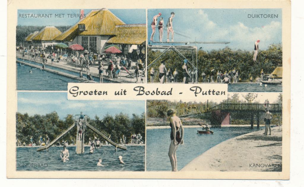 9780 Groeten uit Bosbad Putten, Verzamelen, Ophalen of Verzenden, 1940 tot 1960, Gelderland