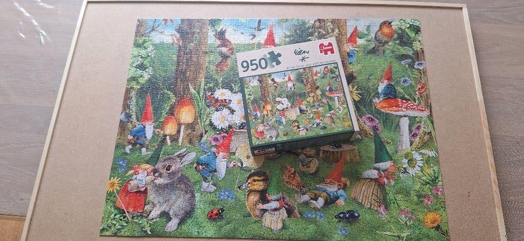 Jumbo Puzzel Rien Poortvliet: Kabouters aan de Bosrand - 950, Ophalen of Verzenden, 500 t/m 1500 stukjes, Zo goed als nieuw, Legpuzzel