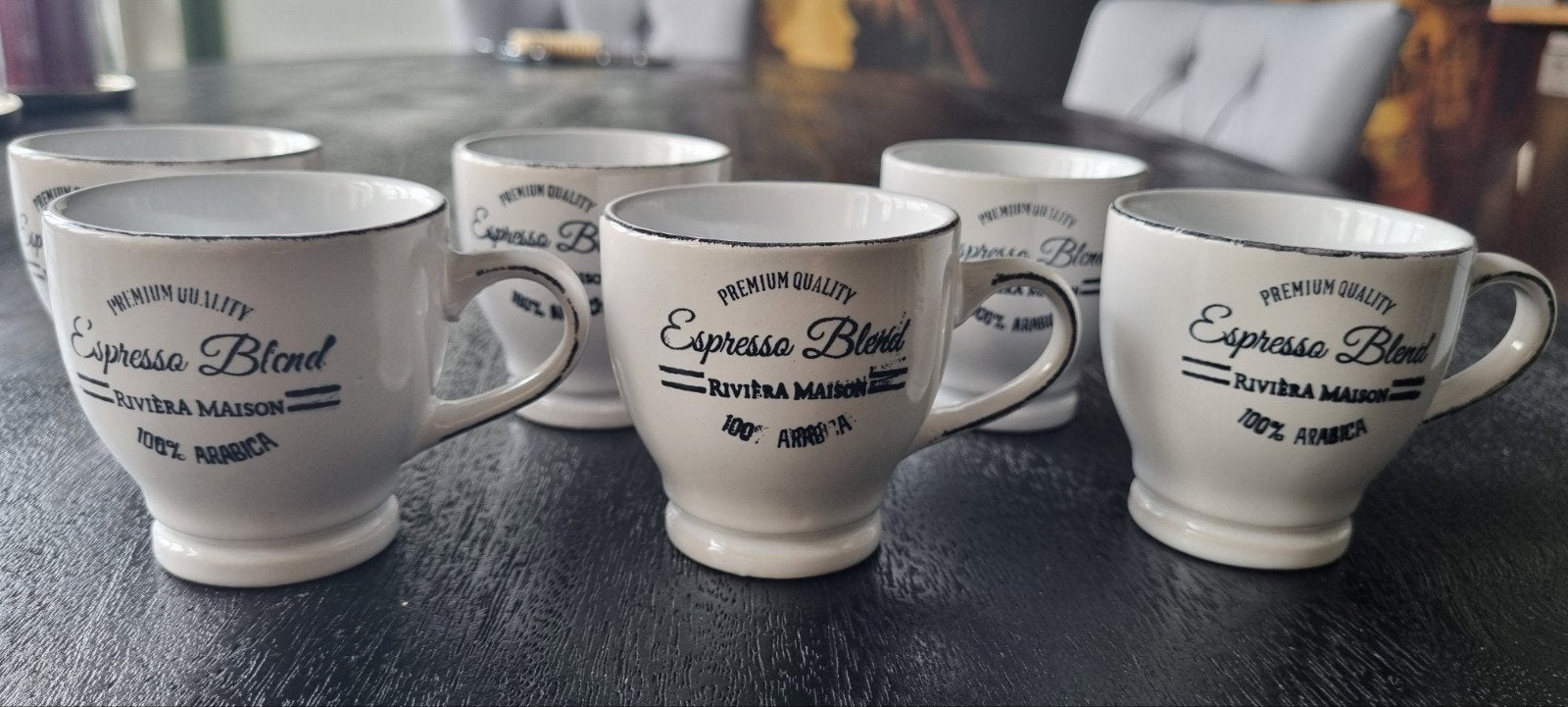 6 x espresso kopjes van Rivièra Maison !!, Overige merken, Ophalen of Verzenden, Zo goed als nieuw, Overige stijlen