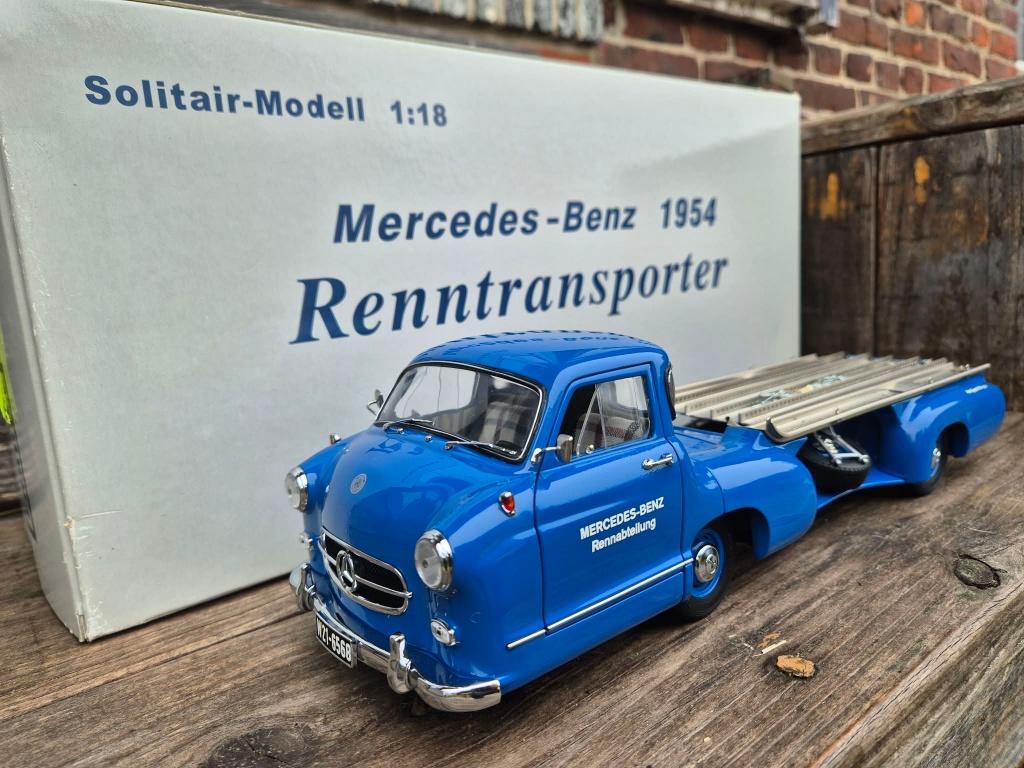 Mercedes Benz renntransporter CMC 1/18, Ophalen of Verzenden, Nieuw, Auto, Overige merken
