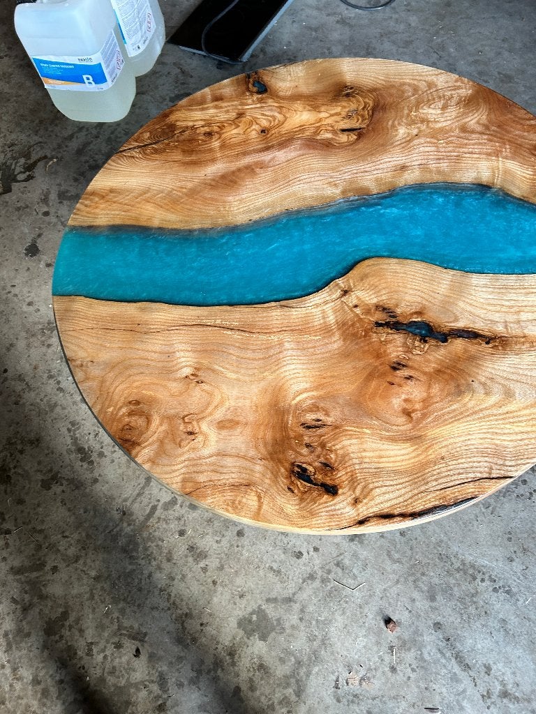 epoxy salontafel tafel Rivier nieuw hout, Ophalen, Nieuw, 50 tot 100 cm, 75 – 100