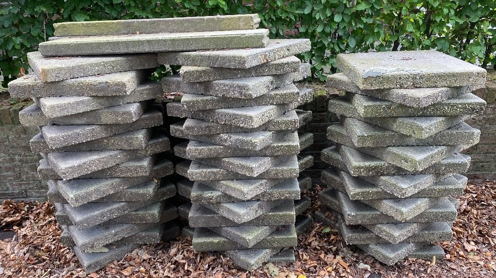 Betontegels, Ophalen, Gebruikt, Beton, Terrastegels