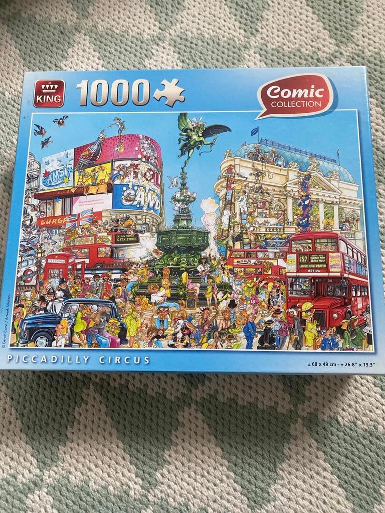 Puzzel 1000 stukjes Piccadilly Circus, Hobby en Vrije tijd, Denksport en Puzzels, Ophalen, 500 t/m 1500 stukjes, Gebruikt, Legpuzzel