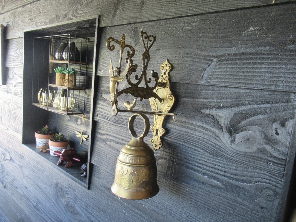Koper Messing brons? Bel klok Scheepsbel muurbel trekbel, Antiek en Kunst, Ophalen of Verzenden