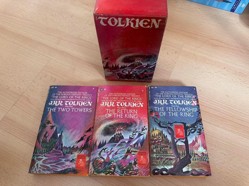 Lord of the Rings Trilogy Boekenset 1965 Zeldzaam!, Verzamelen, Lord of the Rings, Ophalen of Verzenden, Gebruikt, Boek of Poster