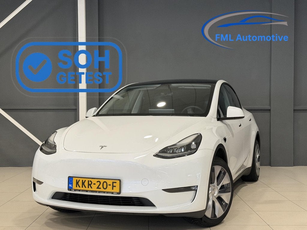 Tesla Model Y Long Range AWD 75 kWh | Leder | SOH 94% | Hoge, Auto's, Tesla, Automaat, Stof, Gebruikt, 495 min