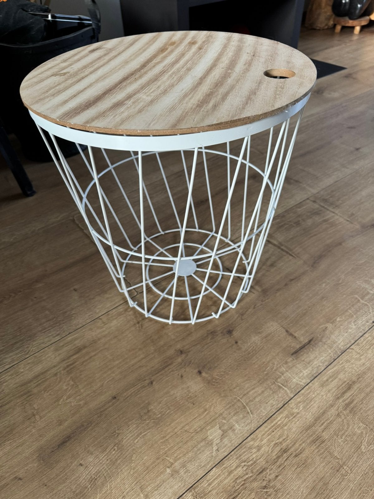 Mand /tafeltje, 45 tot 60 cm, Minder dan 55 cm, Rond, Ophalen of Verzenden