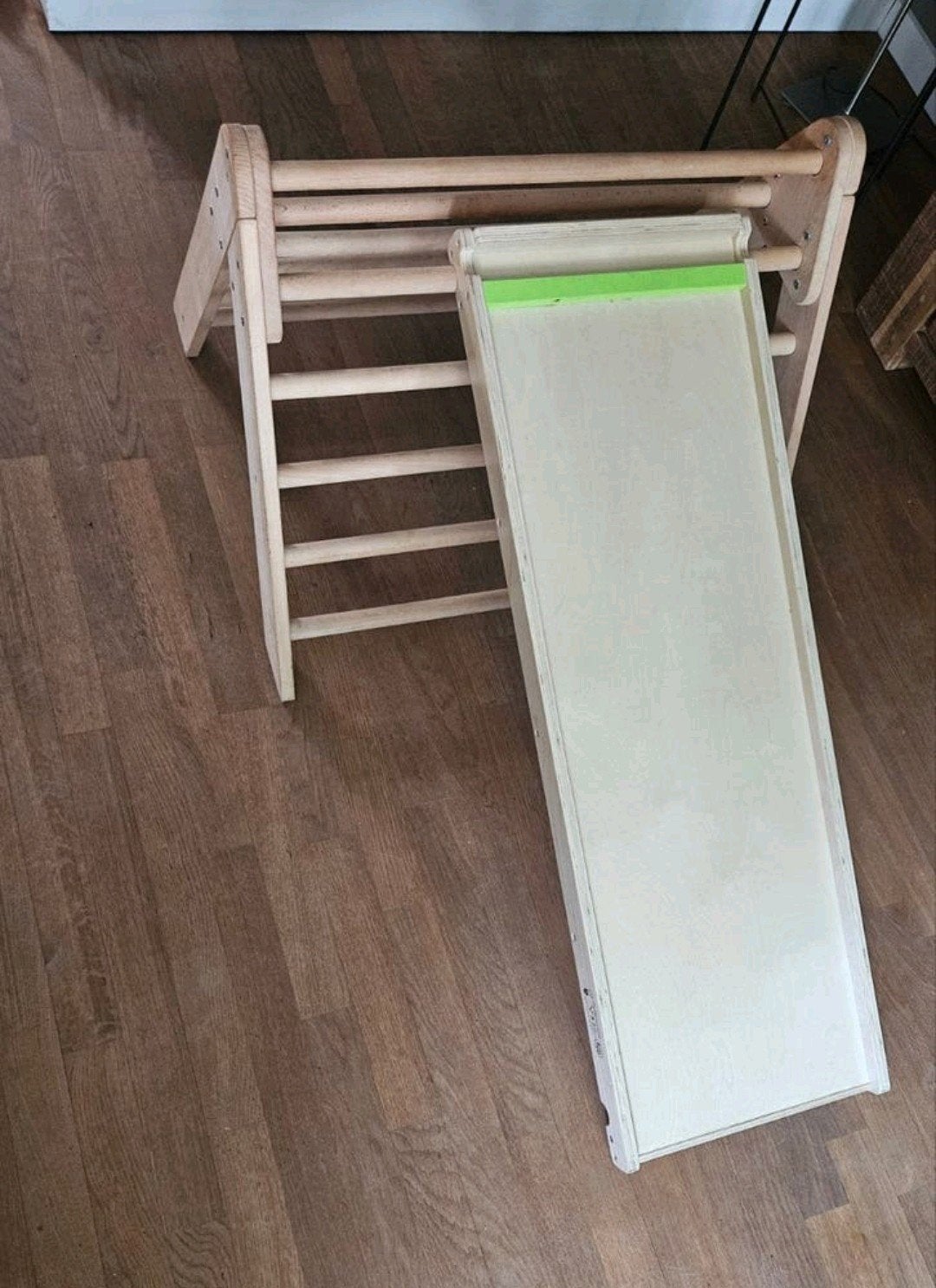 Houten klimrek met glijbaan, 2 kanten, Ophalen, Gebruikt, Overige typen