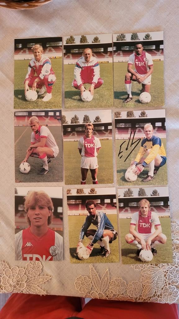 Ajax spelerskaart set 8788 8485, Ophalen of Verzenden, Zo goed als nieuw, Ajax, Spelerskaart