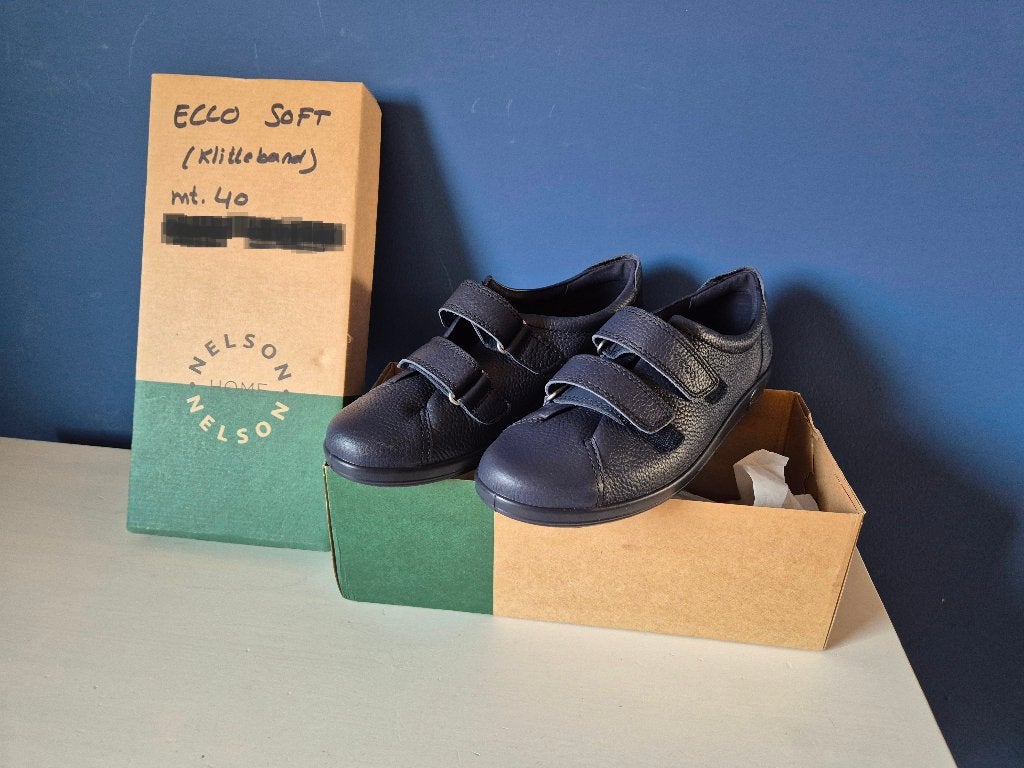 ECCO Soft met Klitteband NIEUW, Ecco, Zwart, Nieuw, Ophalen of Verzenden