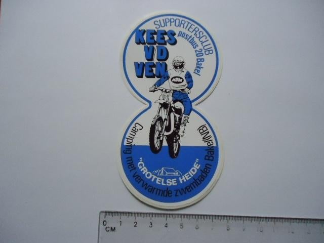 sticker oud Motorcross Kees vd VEN bakel grotelse heide, Verzenden, Zo goed als nieuw, Bedrijf of Vereniging