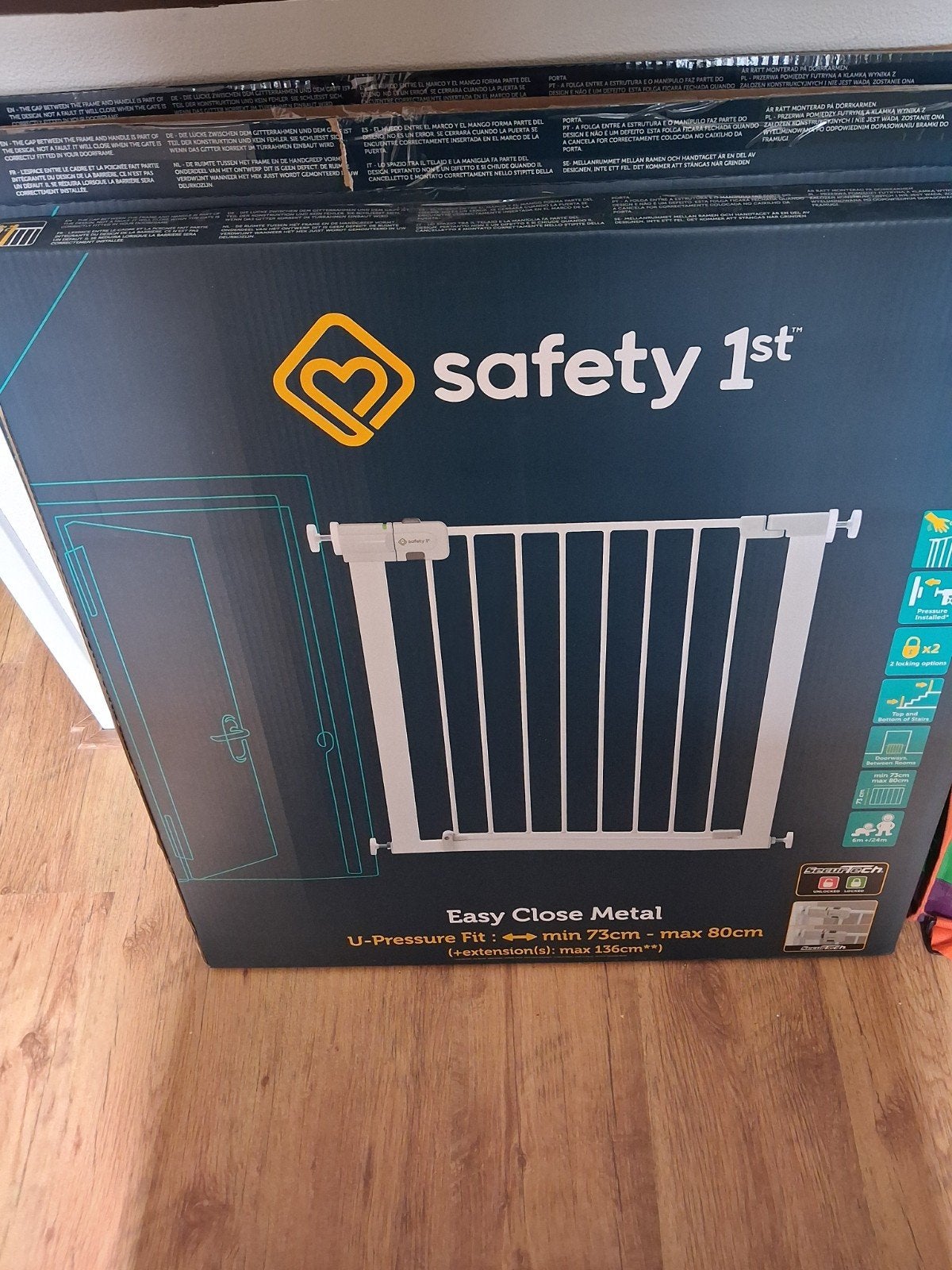 Safety 1st Easy Close Metal Traphekje - Nieuw in doos, Kinderen en Baby's, Traphekjes, Ophalen, Nieuw, Klemhekje, Metaal of IJzer