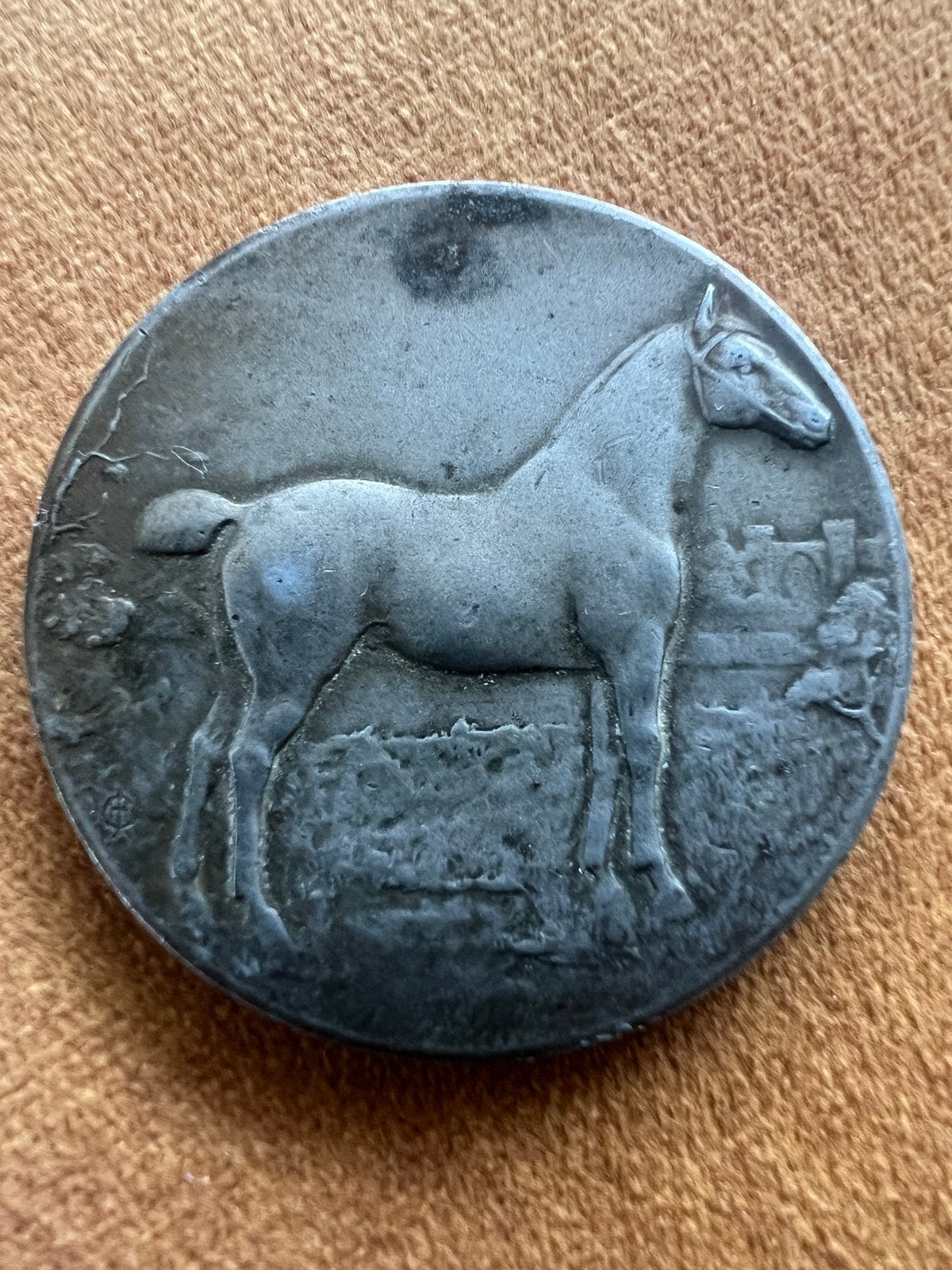 Medaille Oldebroek 1945 - 4e Prijs Paard, Postzegels en Munten, Penningen en Medailles, Ophalen of Verzenden, Zilver, Nederland