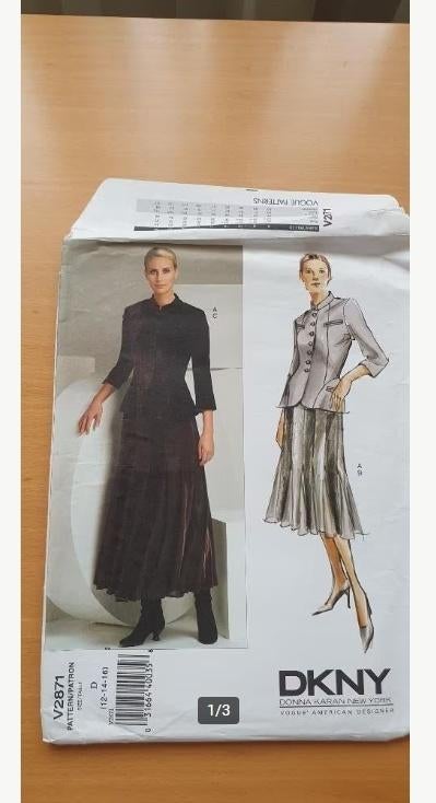 Vogue patroon V 2871 - Donna Karan New York, Overige merken, Overige typen, Vrouw, Nieuw