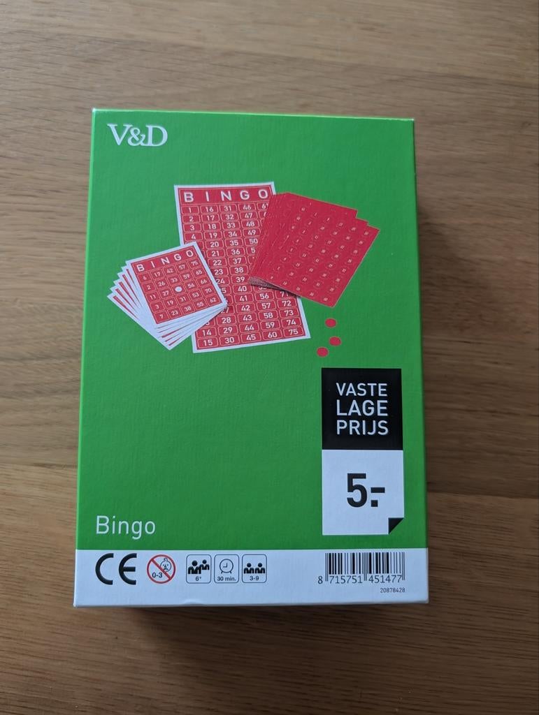 V&D Bingo Spel - Klassiek Gezinsspel, Vijf spelers of meer, Ophalen of Verzenden, Nieuw, V&D