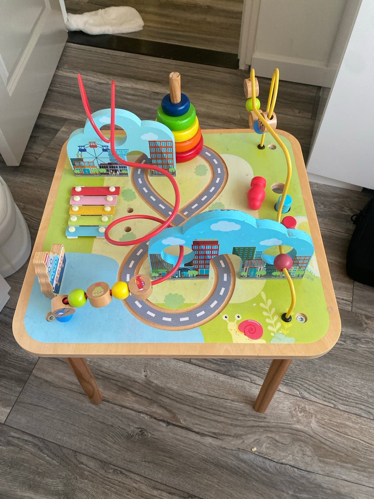 Houten activiteiten tafel voor baby's en peuters, Ophalen, Gebruikt, Overige typen