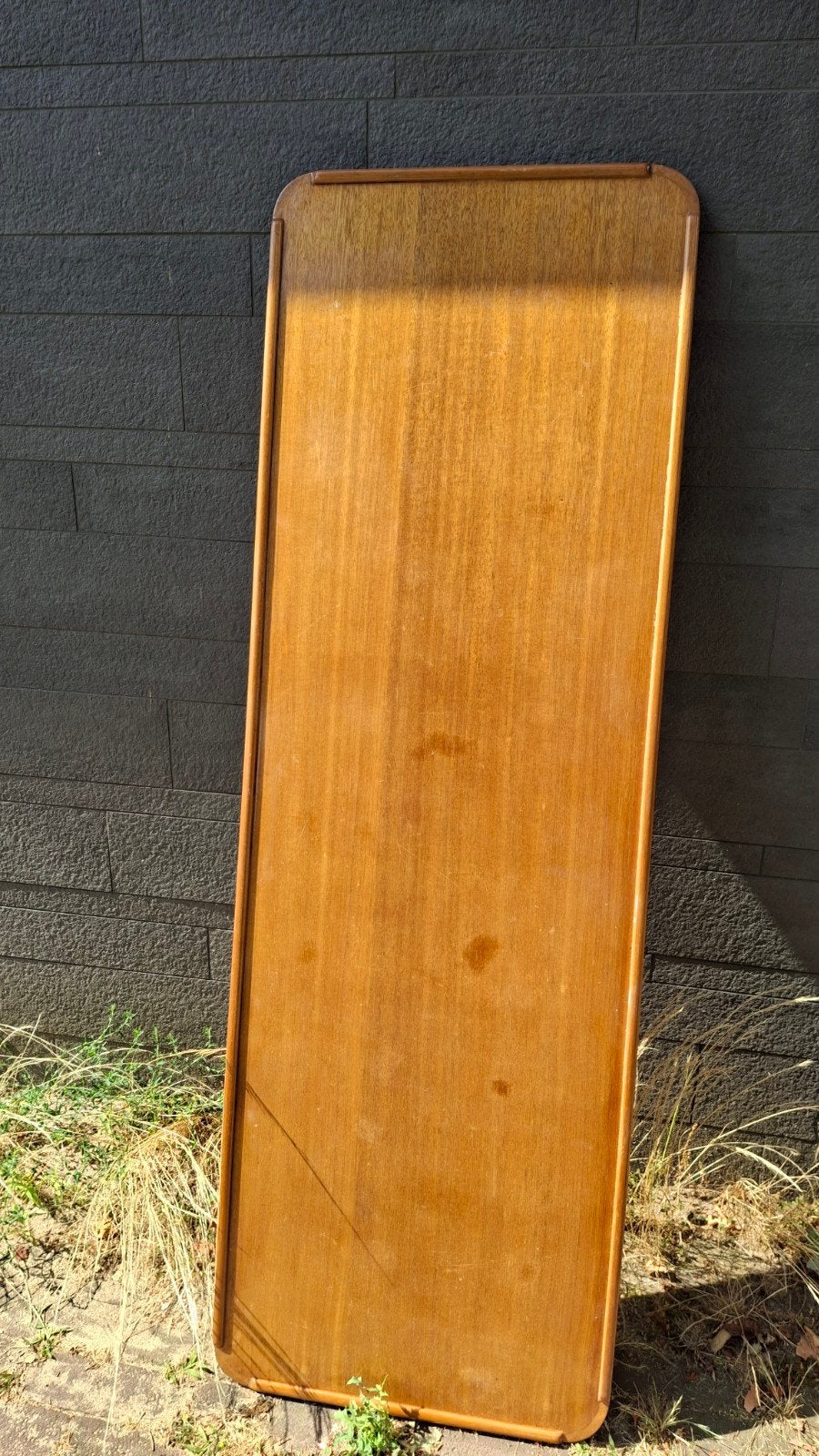 Boot tafelblad massief teak hout met opstaande rand, Ophalen, Gebruikt