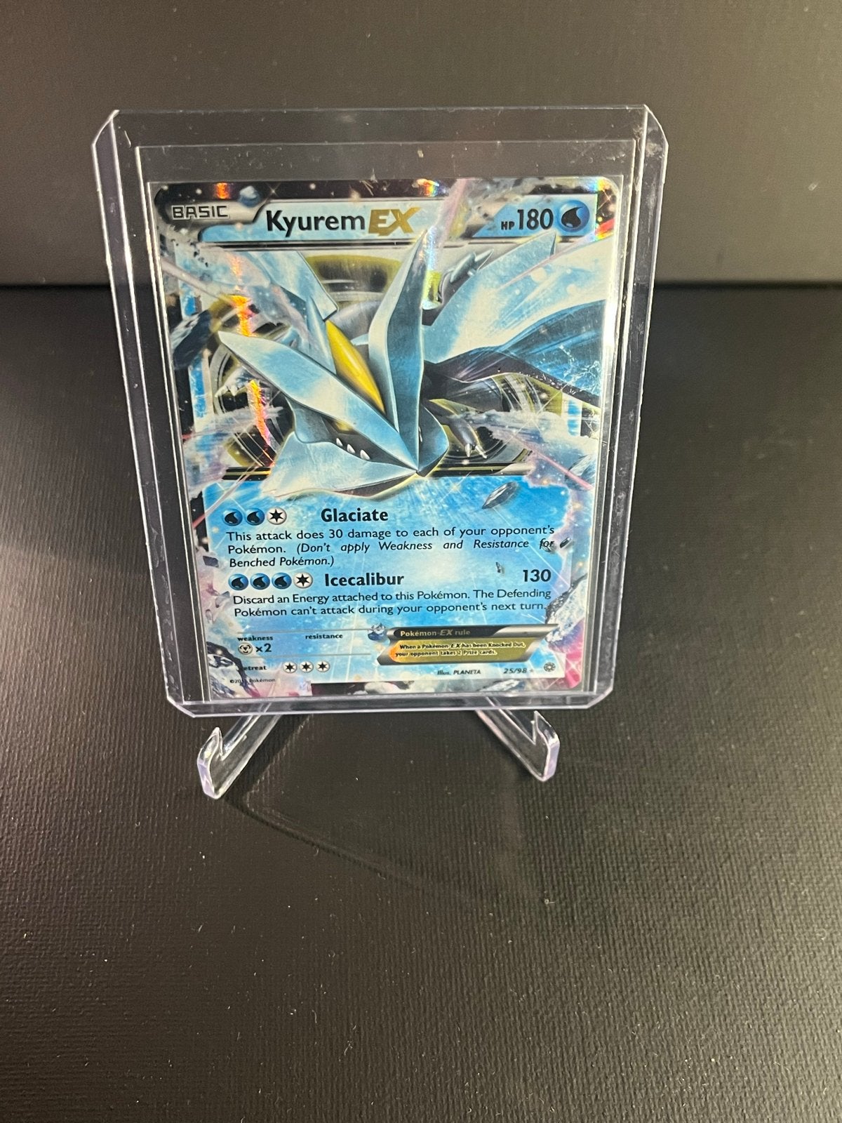Kyurem EX Pokémon Kaart -, Ophalen of Verzenden, Zo goed als nieuw, Losse kaart